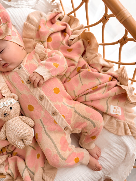 KNIT BLANKET DAISY DREAM