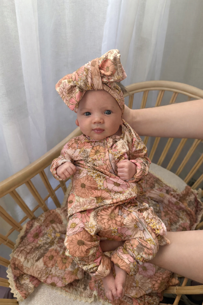 FRILL ZIP ROMPER VINTAGE GARDEN