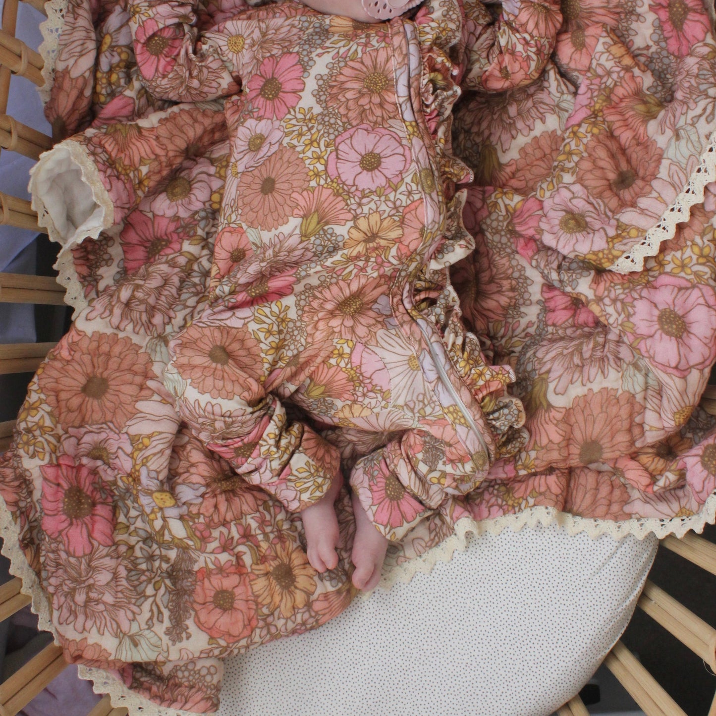 GAUZE LACE BLANKET VINTAGE GARDEN