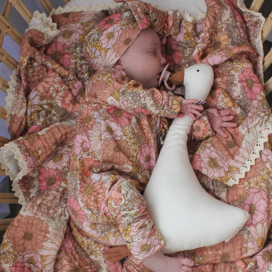 GAUZE LACE BLANKET VINTAGE GARDEN