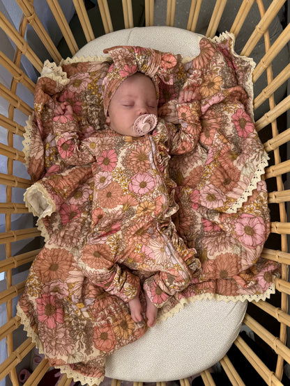 GAUZE LACE BLANKET VINTAGE GARDEN