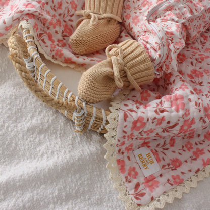 GAUZE LACE BLANKET TIMELESS BLOSSOM