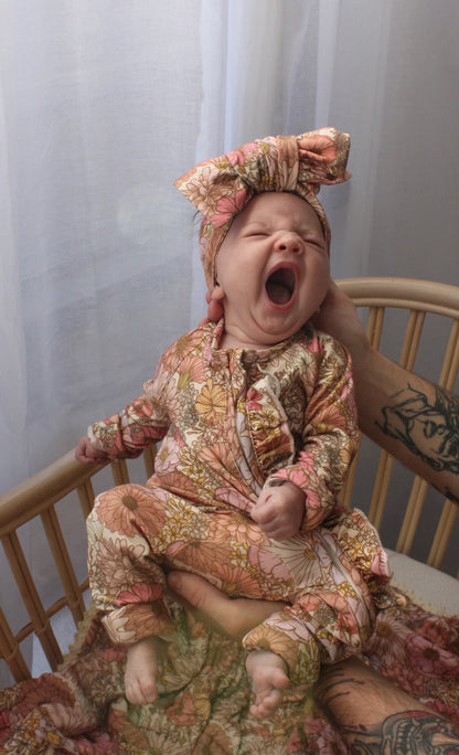 OVERSIZED TOPKNOT VINTAGE GARDEN