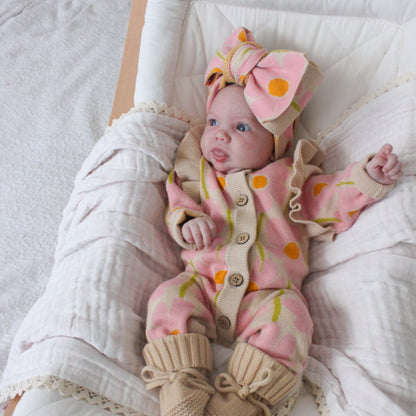 KNITTED TOPKNOT DAISY DREAM