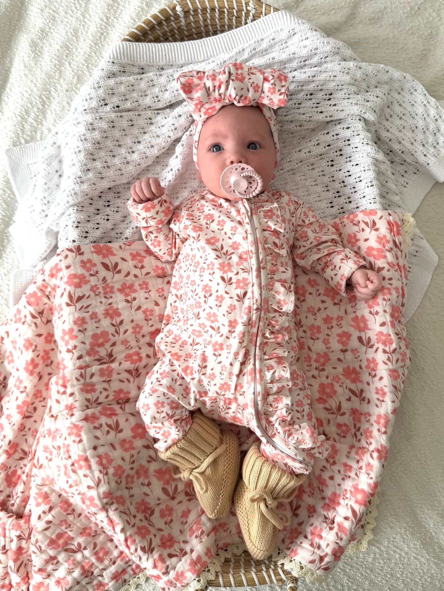 FRILL ZIP ROMPER TIMELESS BLOSSOM