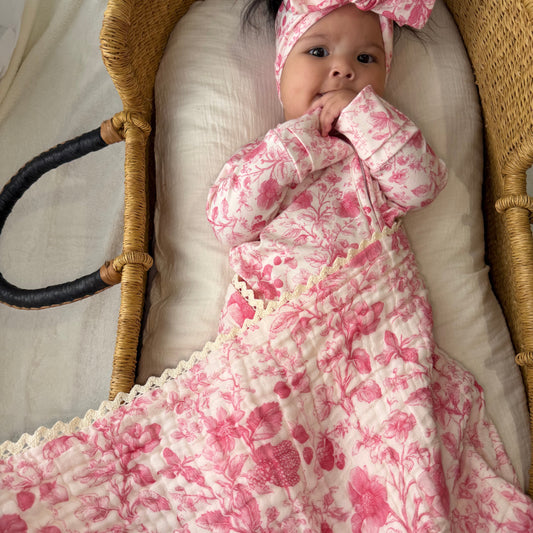 GAUZE LACE BLANKET WILDFLOWER DREAM