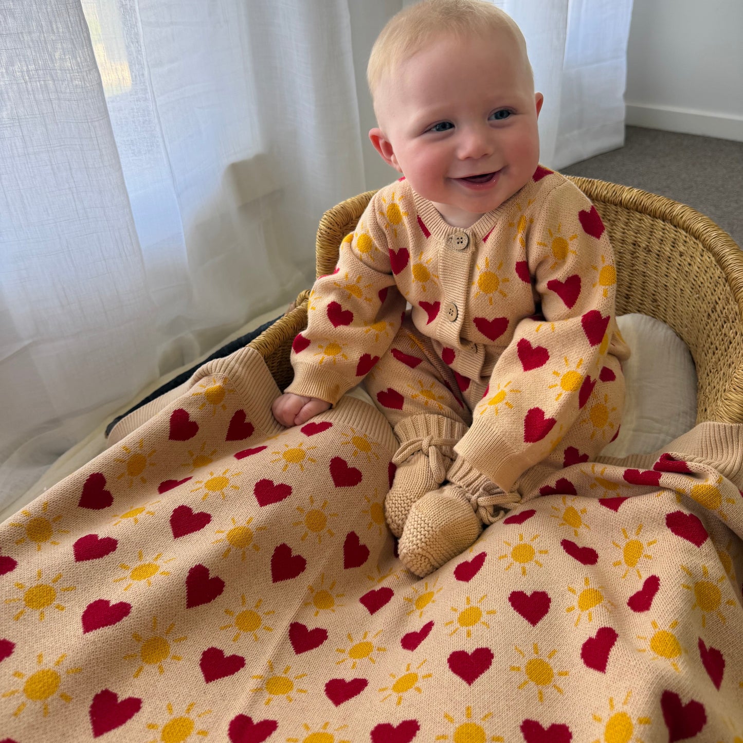 KNIT BLANKET LITTLE LOVE SUNSHINE