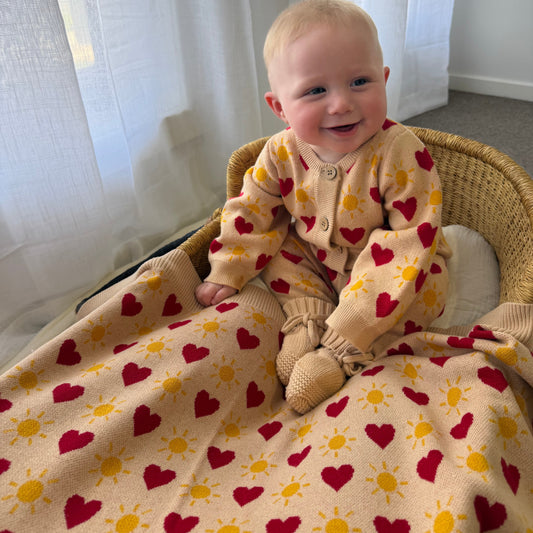 KNIT BLANKET LITTLE LOVE SUNSHINE