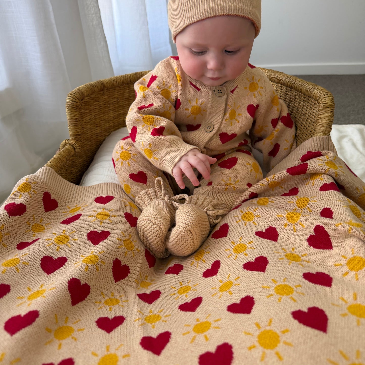 KNIT BLANKET LITTLE LOVE SUNSHINE