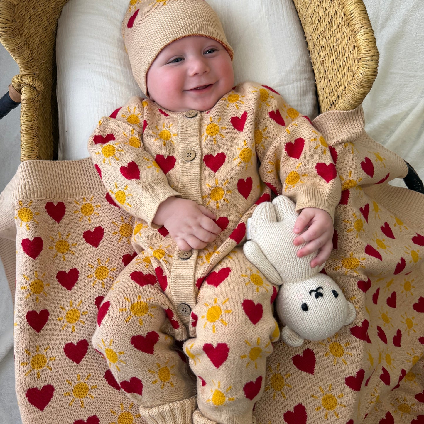 KNIT ROMPER  LITTLE LOVE SUNSHINE