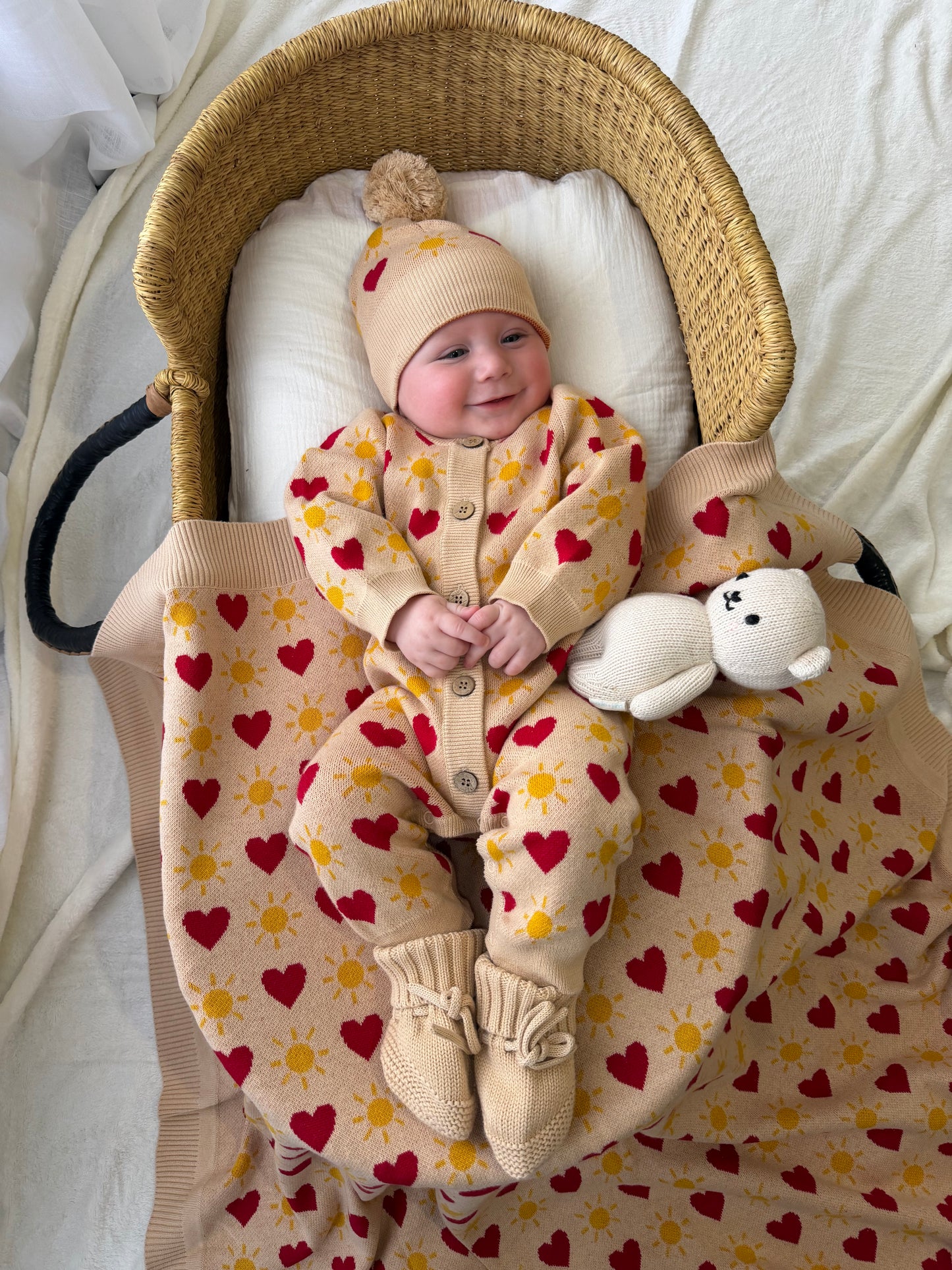 KNIT BLANKET LITTLE LOVE SUNSHINE