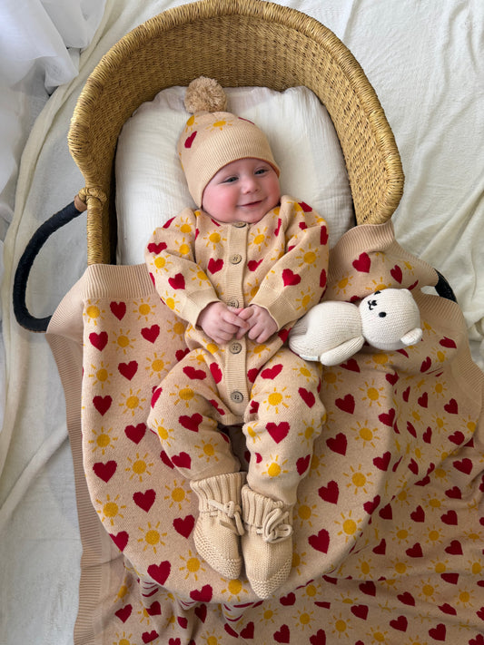 KNIT BLANKET LITTLE LOVE SUNSHINE