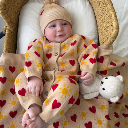 KNIT ROMPER  LITTLE LOVE SUNSHINE