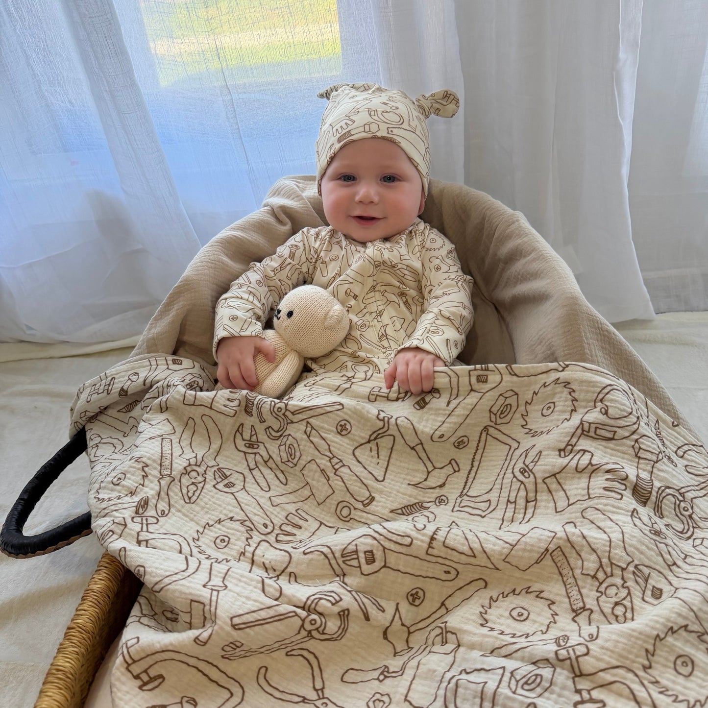 ZIP ROMPER TINY TOOLS