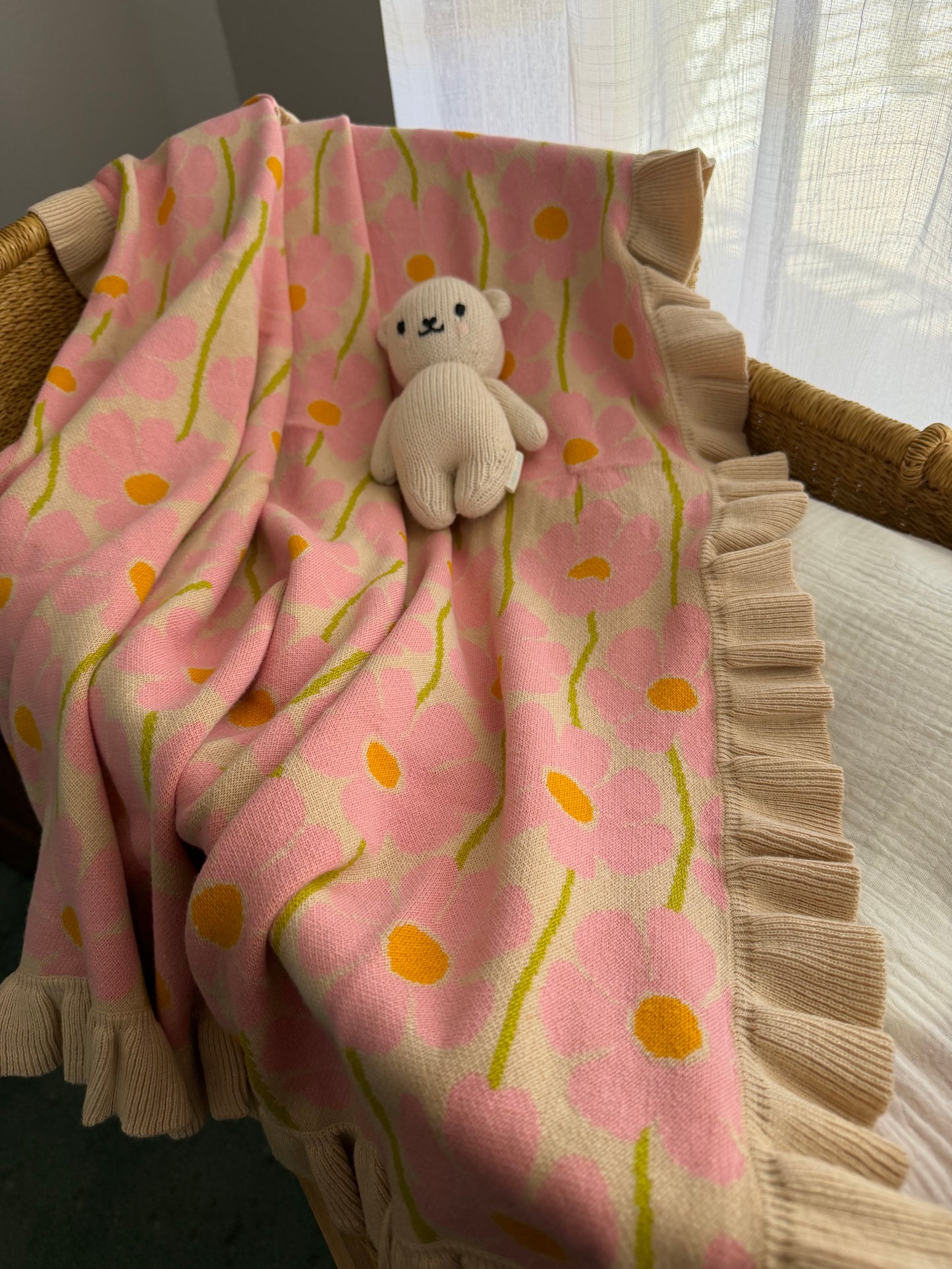 KNIT BLANKET DAISY DREAM