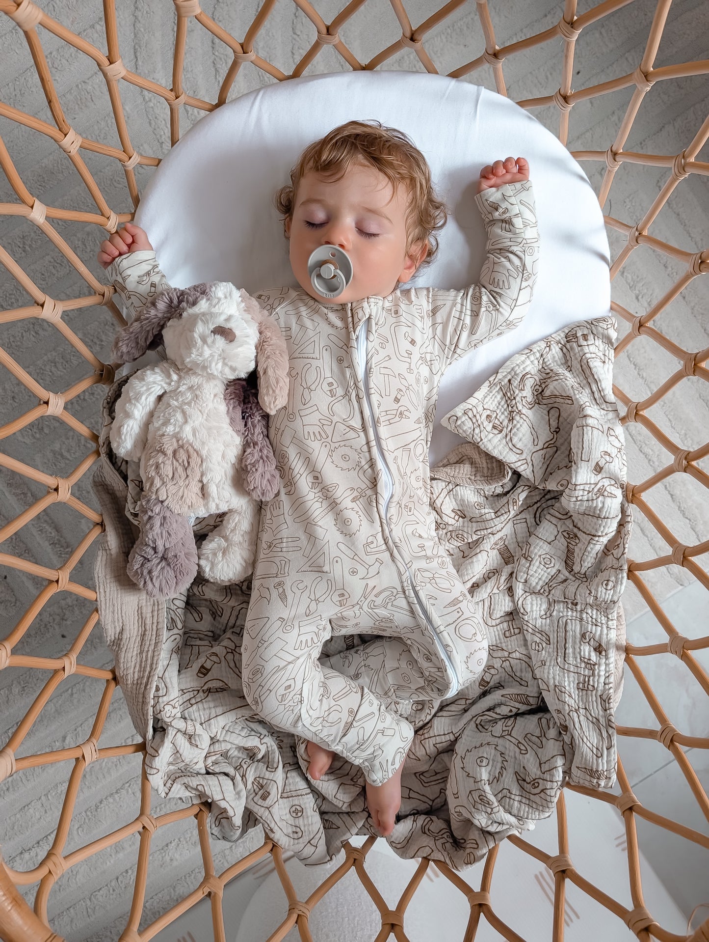 ZIP ROMPER TINY TOOLS