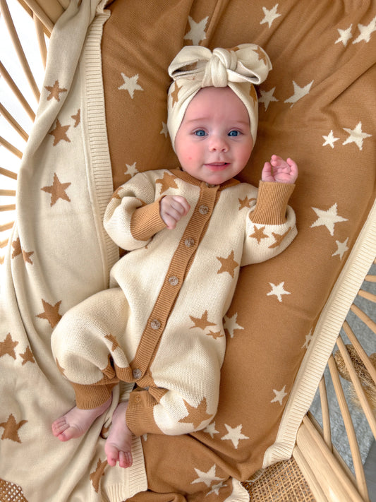 KNIT ROMPER THE NORTH STAR
