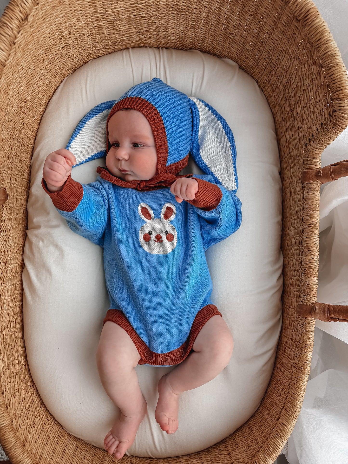 Bunny Bonnet Chocolate Blue