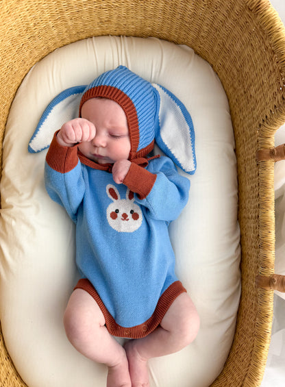Bunny Bonnet Chocolate Blue