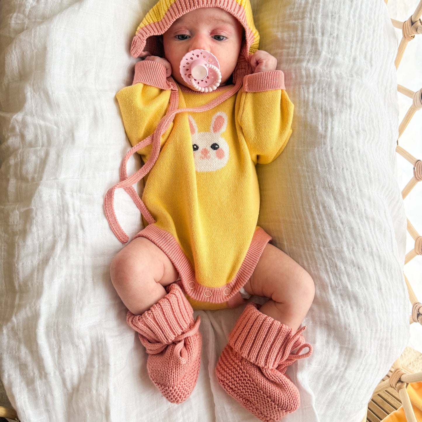 Knitted Booties Pink