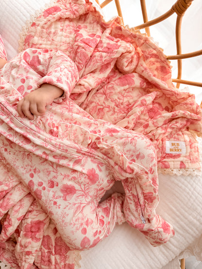 GAUZE LACE BLANKET WILDFLOWER DREAM