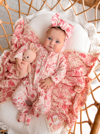 GAUZE LACE BLANKET WILDFLOWER DREAM