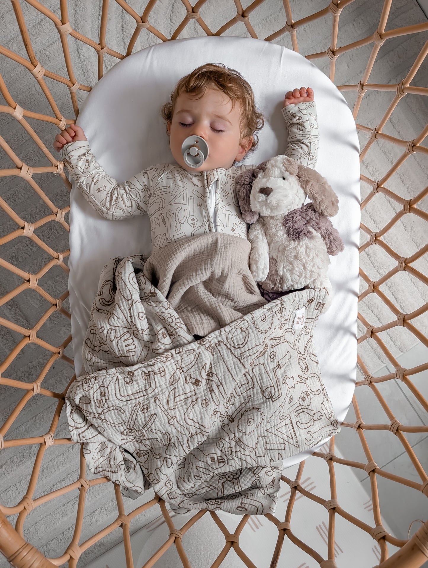 MUSLIN COTTON GAUZE BLANKET TINY TOOLS