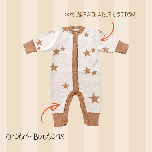 KNIT ROMPER THE NORTH STAR