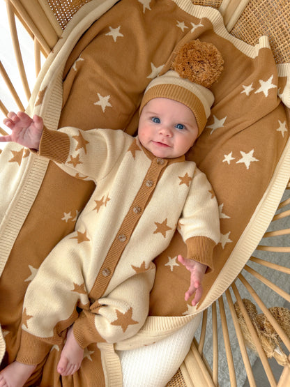 KNIT ROMPER THE NORTH STAR