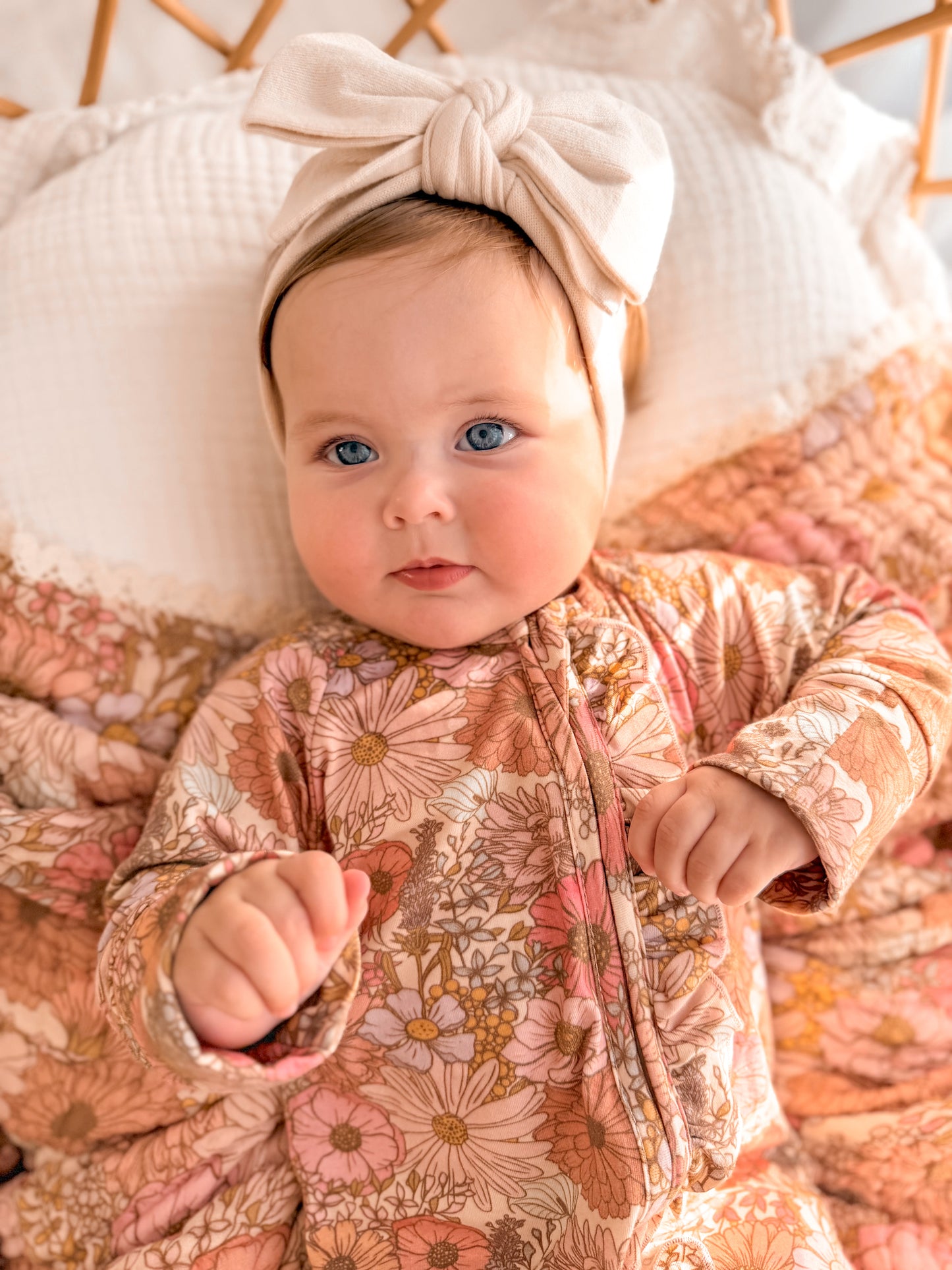 FRILL ZIP ROMPER VINTAGE GARDEN