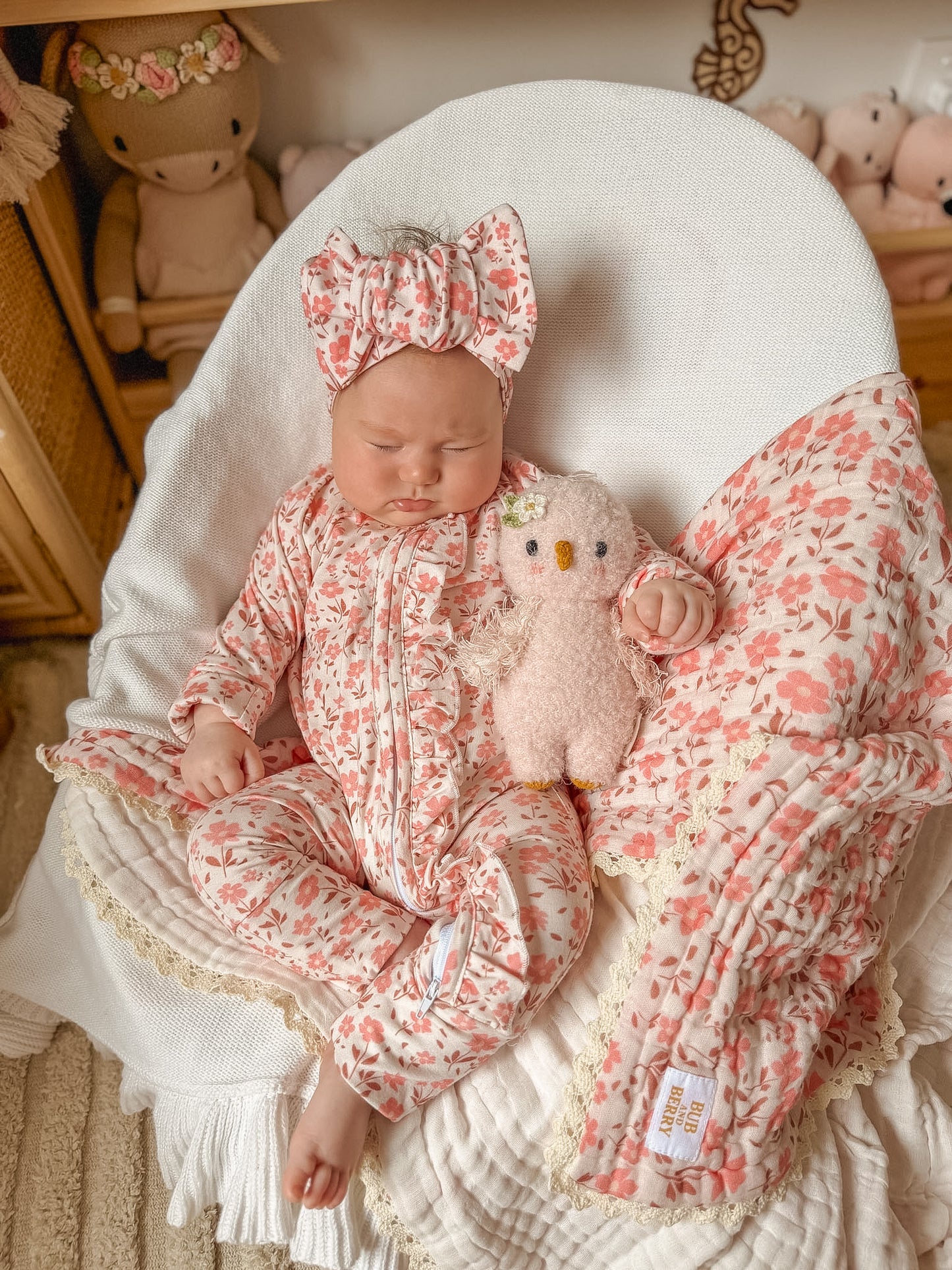 FRILL ZIP ROMPER TIMELESS BLOSSOM